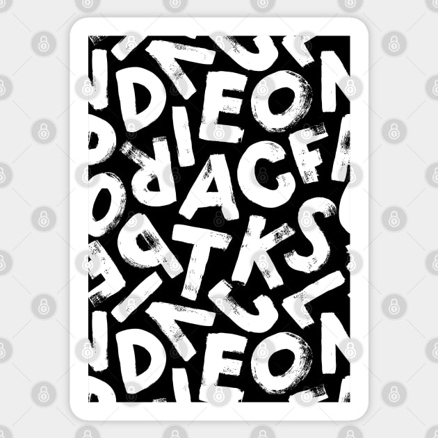 ABC Alphabets Pattern Sticker by The WYLD Tribe